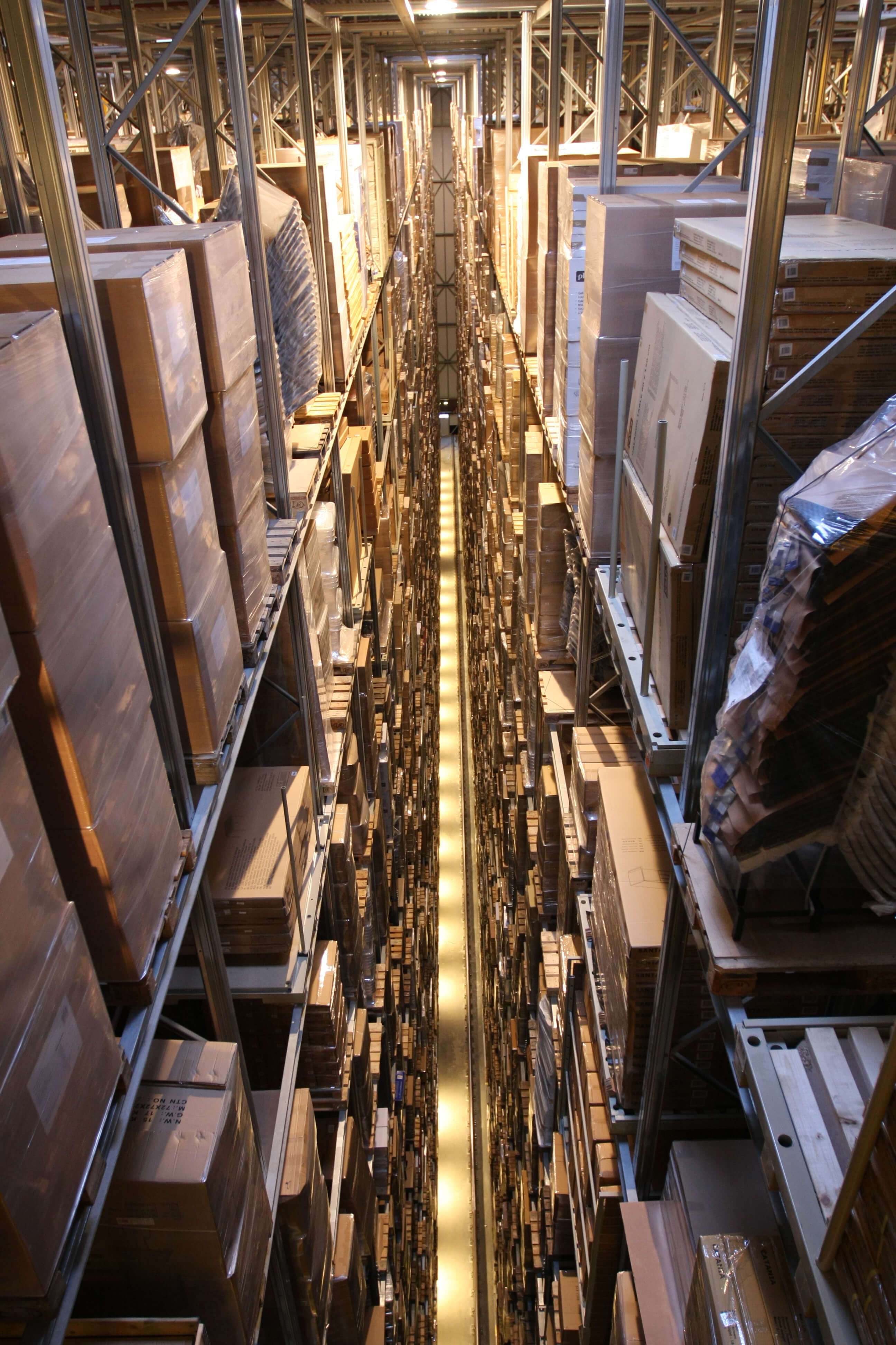 Almacén de estanterías elevadas para palets de sistema